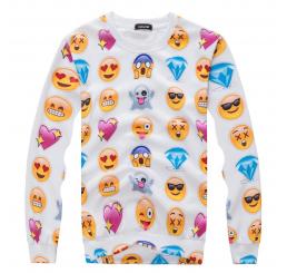 Seahuman Men's Funny Sweaters Emojis Pullover 3D Sweatshirt