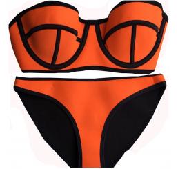 Seahuman Structured Bright Wet Suit Neoprene Bikini Swimsuit